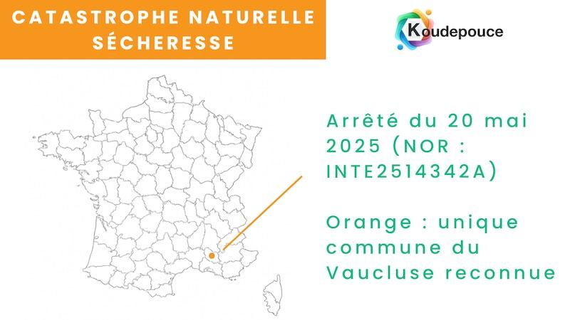 La ville d'Orange reconnue en catastrophe naturelle le 20 mai 2025 pour la sécheresse 2024